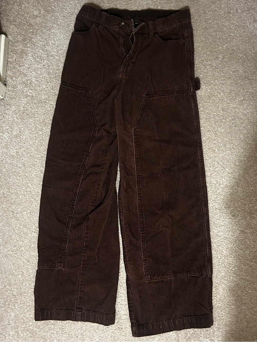 No Boundaries Dark Brown Corduroy Carpenter Pants
